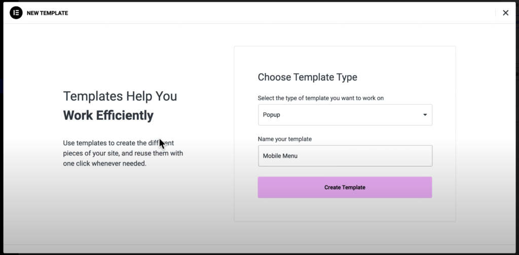 how to create an off-canvas mobile menu elementor tutorial, creating an elementor pro popup