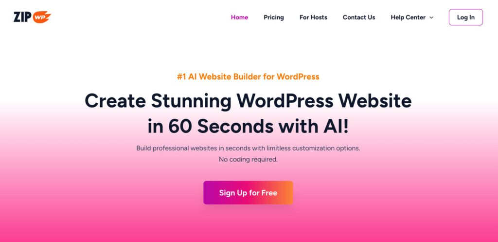 ZipWP Free AI Website Builder Review