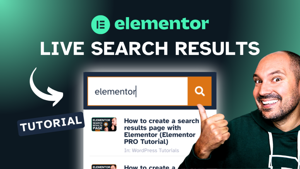 Elementor Live Search Results Tutorial New Feature