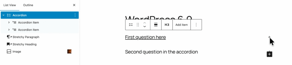 WordPress 6.9 New Features - Accordion Block WordPress 6.9 New Features - Accordion Block